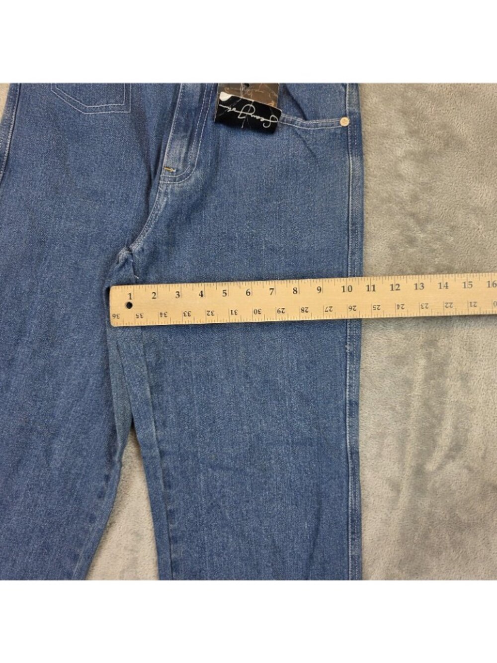 Sean John Jeans Boys Size 12 Blue Denim Carpenter Wide Leg Baggy Fit Y2K - Picture 11 of 12